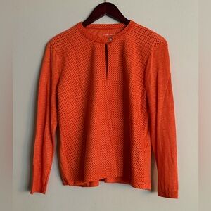 Majestic Paris for Neiman Marcus | Orange Linen and Leather Cardigan | M